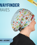 Wayfinder Waves - Scrub Cap - rae & grace - Euro - Accent Top