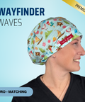 Wayfinder Waves - Scrub Cap - rae & grace - Euro - Matching Top