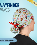 Wayfinder Waves - Scrub Cap - rae & grace - Ponytail - Matching Top