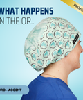 What Happens In The OR - Scrub Cap - rae & grace - Euro - Accent Top