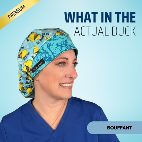 What In The Actual Duck - Scrub Cap - rae & grace - Bouffant
