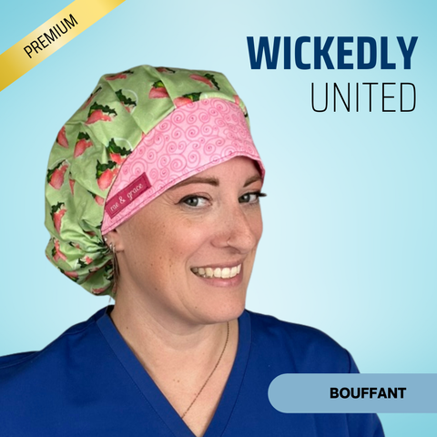 Wickedly United  - Scrub Cap - rae & grace - Bouffant