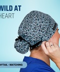 Wild At Heart - Scrub Cap - rae & grace - Ponytail - Matching Top