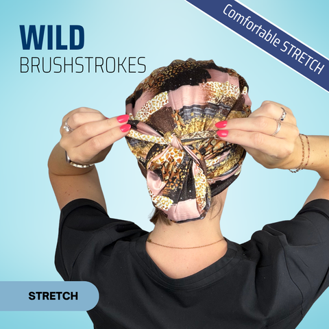 Wild Brushstrokes - Scrub Cap - rae & grace - Pixie - *Made to order