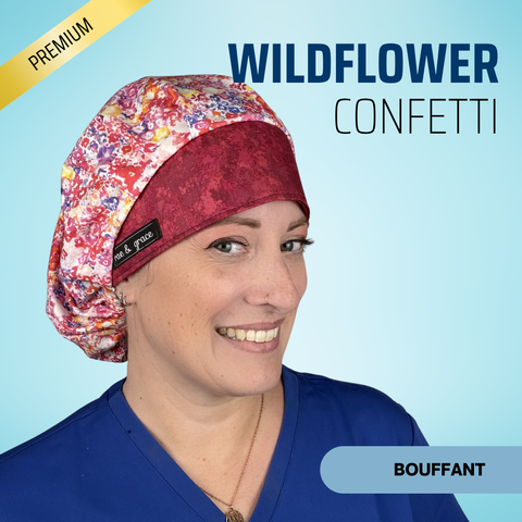 Wildflower Confetti - Scrub Cap - rae & grace - Bouffant
