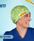 WTF - Scrub Cap - rae & grace - Euro - Matching Top