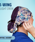 X-Wing Flight Crew - Scrub Cap - rae & grace - Ponytail - Accent Top