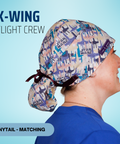 X-Wing Flight Crew - Scrub Cap - rae & grace - Ponytail - Matching Top