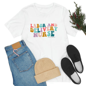 
            
                Load image into Gallery viewer, Groovy L&amp;amp;D Nurse T-Shirt
            
        