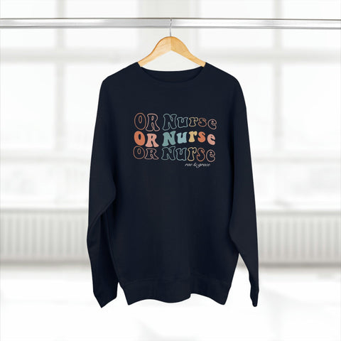 Groovy OR Nurse Crewneck Sweatshirt