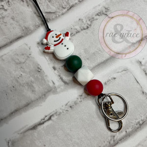 
            
                Load image into Gallery viewer, Snowman Beaded Lanyard
            
        