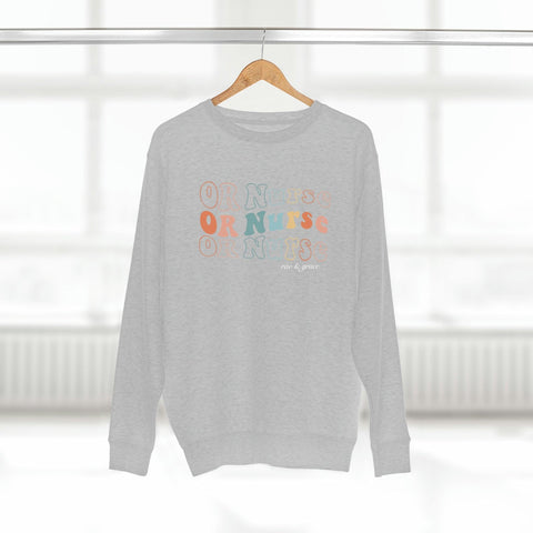 Groovy OR Nurse Crewneck Sweatshirt