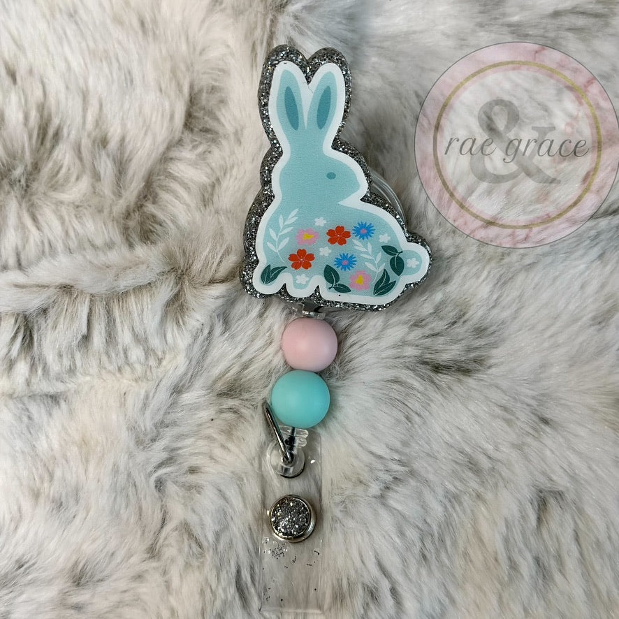 Floral Bunny - Badge Reel