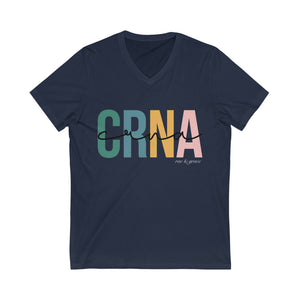 Colorful CRNA V-Neck T-Shirt