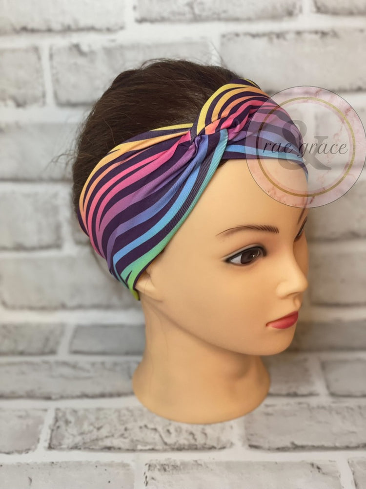 Rainbow Zebra Headband