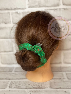 
            
                Load image into Gallery viewer, Christmas Holly Leaves Scrunchie
            
        