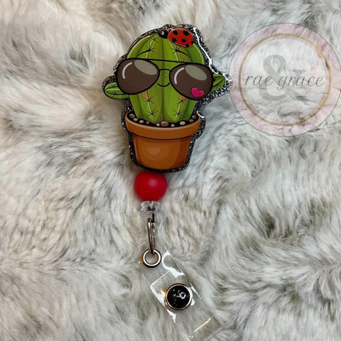 Cool Cactus Badge Reel