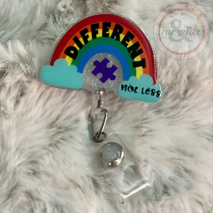 Autism Rainbow Badge Reel