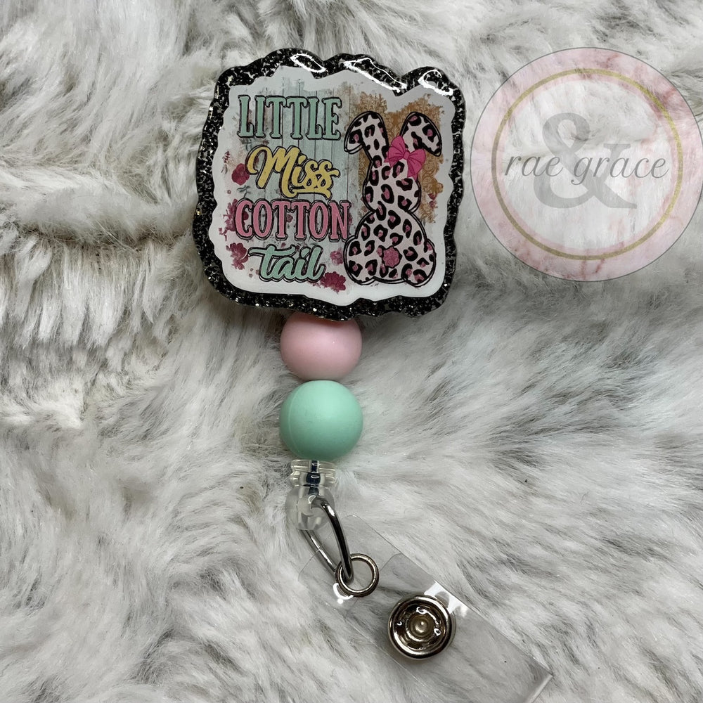 
            
                Load image into Gallery viewer, Little Miss Cotton Tail - Badge Reel
            
        